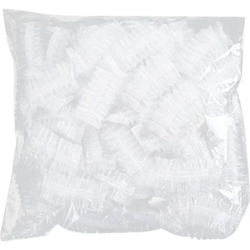 Practical 100-pack waterproof disposable ear covers for effective shower & bath protection for all ages.