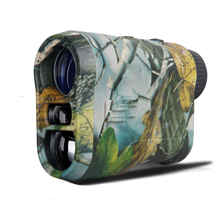 Precision laser rangefinder for golf, 6.5x magnification, accurately measure distances on the course.