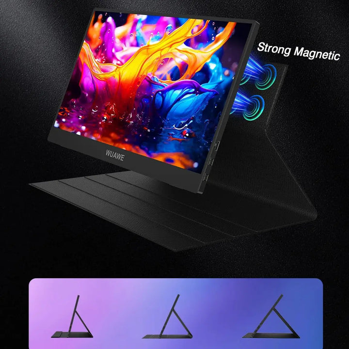 High-definition 1080p portable monitor with USB-C & HDMI, ideal external screen for laptops, gaming consoles.