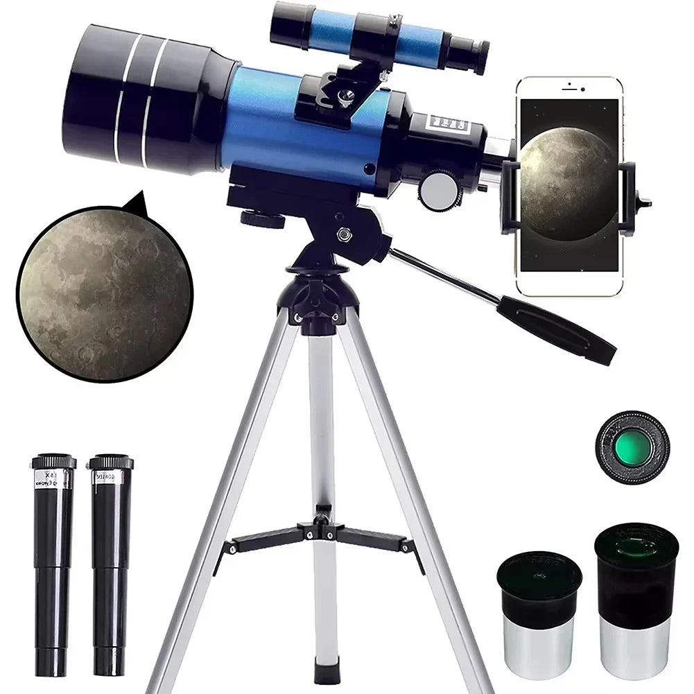 150X HD Astronomical Telescope for clear star and moon viewing, perfect for stargazing beginners.