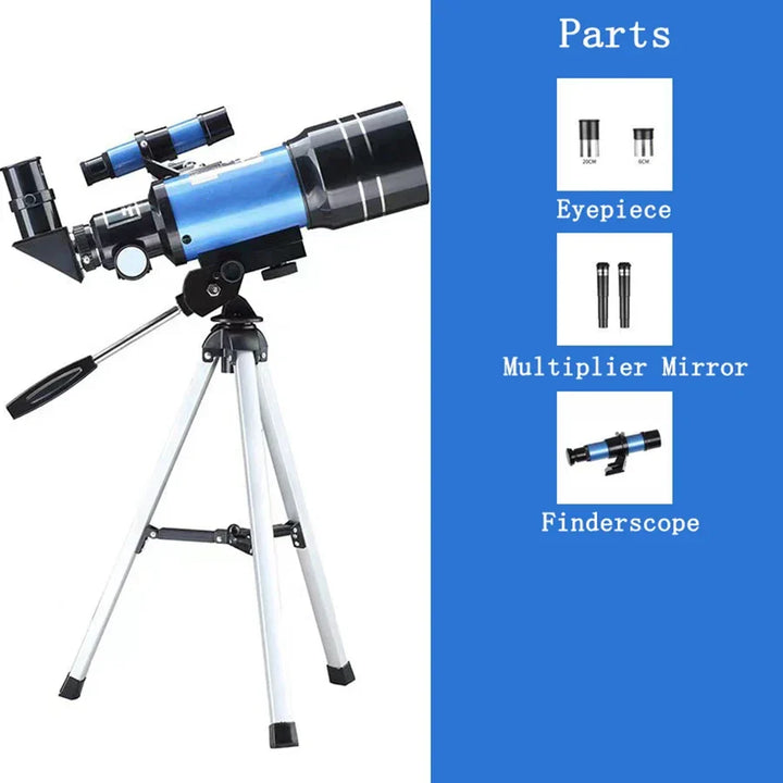 The Tavvitaimp18 150X HD astronomical telescope for captivating star and moon viewing, great for beginners.