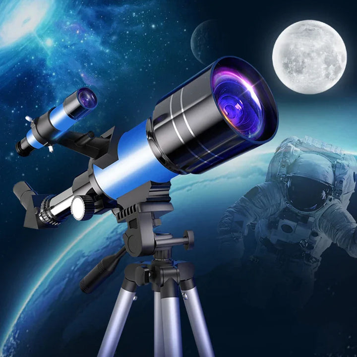 Portable 150X HD telescope with high-definition optics for detailed astronomy, great for outdoor use.