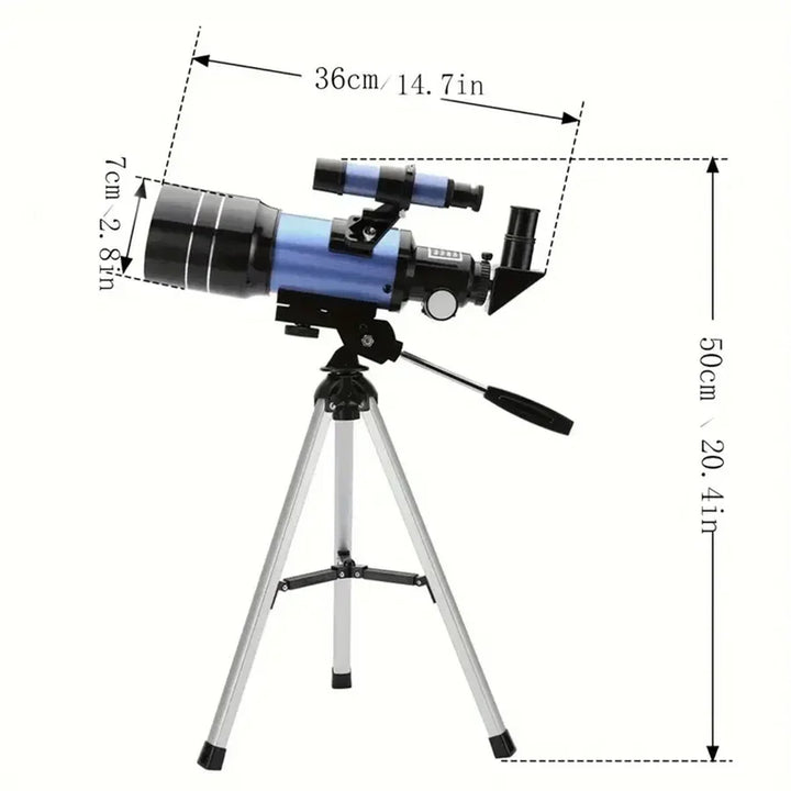Detailed moon viewing and bright star observation with this 150X HD astronomical telescope for astronomy.