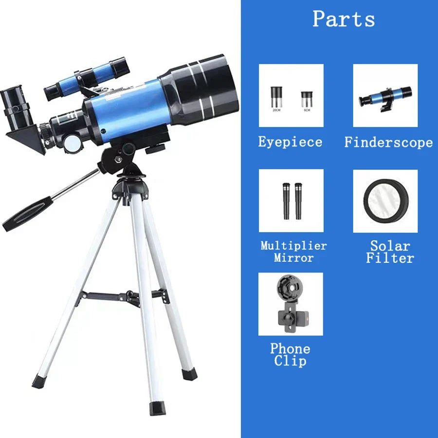 High-definition optics in this 150X HD astronomical telescope deliver crisp views for astronomy & moon watching.
