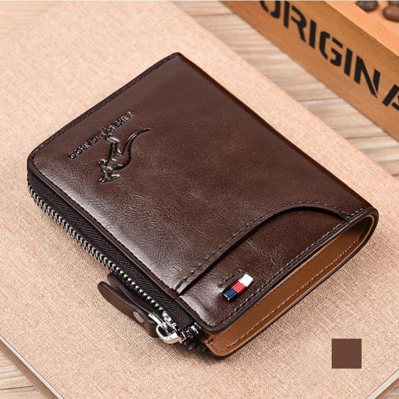 Secure RFID blocking wallet, protecting cards from digital theft. This compact PU leather design is unisex.