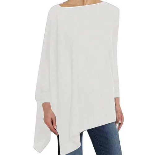 All-season women's long sleeve top, offering elegant chic style for both casual and professional settings.