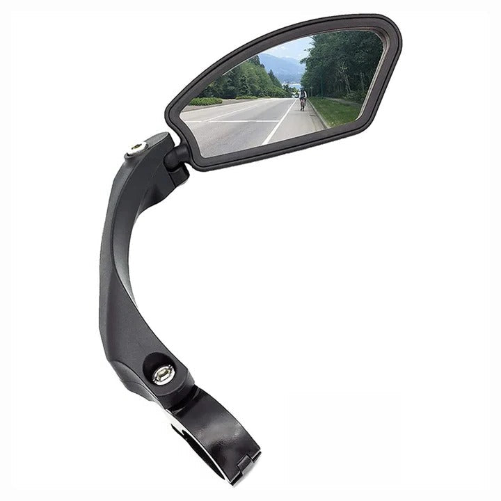 Foldable & adjustable bike handlebar mirrors (2-pack) ensure optimal rear view and compact storage for cyclists.