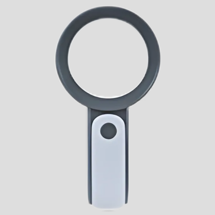 Handheld 20x optical magnifier with ergonomic grip, ideal for elderly assistance, crafts, and precision tasks.