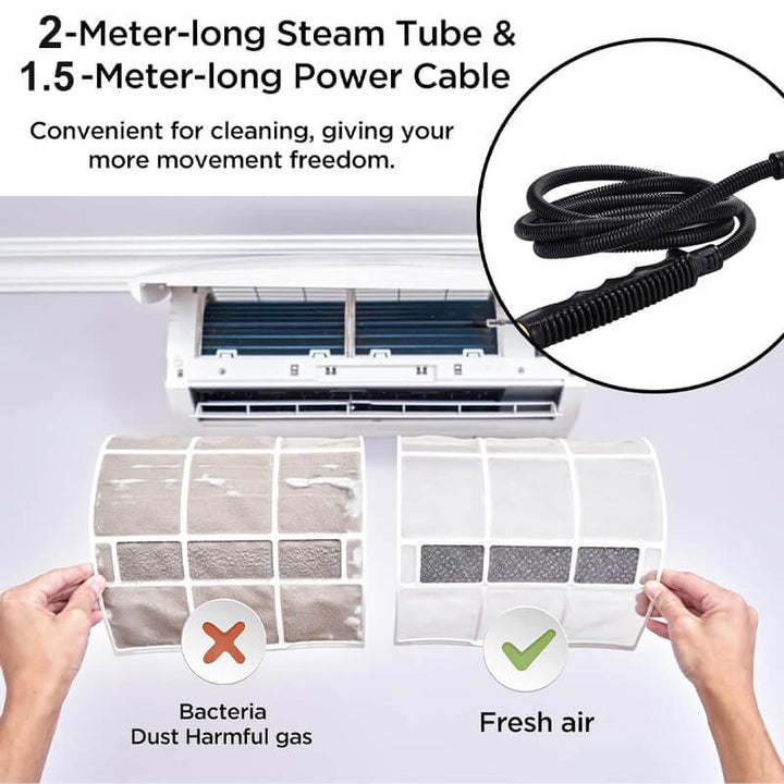 2500W High Pressure Steam Cleaner with 4 Nozzles - Lexians