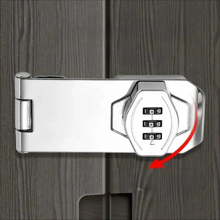 3-digit keyless combination lock for cabinets. Secure zinc alloy storage solution for home or office.