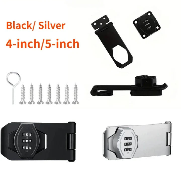 Durable zinc alloy keyless combination lock, providing secure storage for cabinets and lockers.