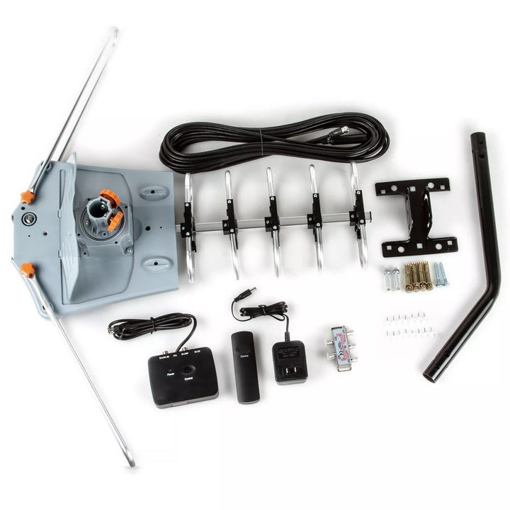 The TavvitaImp010 motorized antenna for long-range HD digital TV; perfect for cord-cutters & home entertainment.
