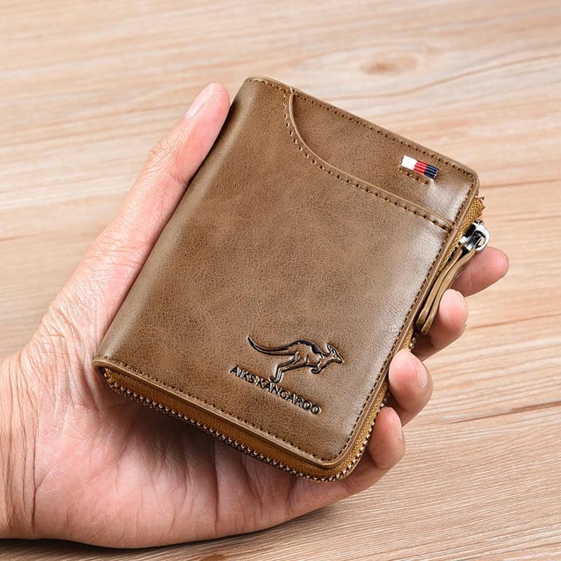 Versatile unisex compact wallet with RFID blocking, multiple card slots & a slim PU leather design.