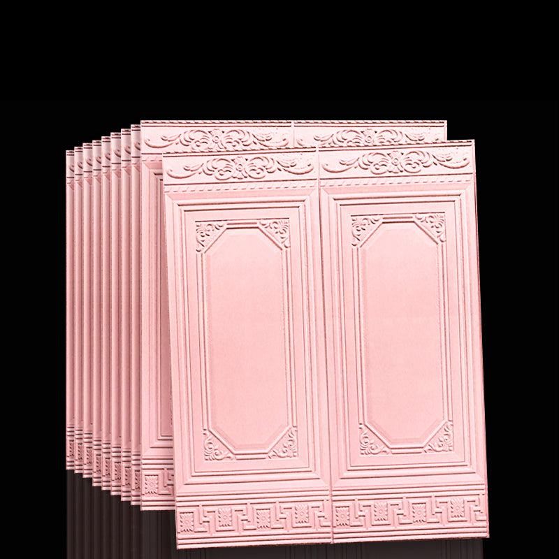 Bathroom friendly 3D peel & stick wall panels, vinyl & waterproof for moisture areas.