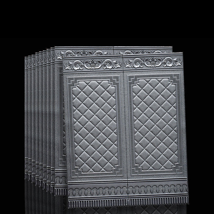 White brick effect 3D peel & stick vinyl panels, self-adhesive for rustic living room.