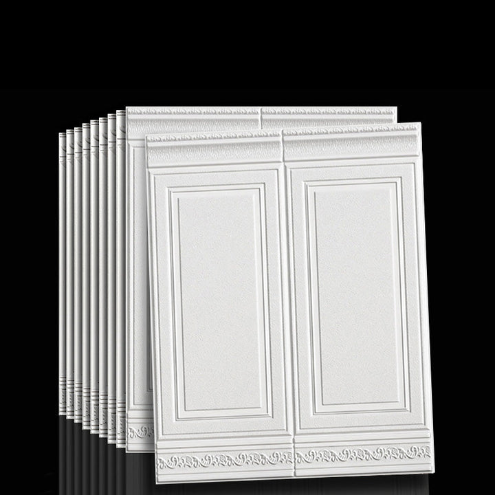 Innovative 3D peel & stick vinyl wall panels, self-adhesive for creative home design.