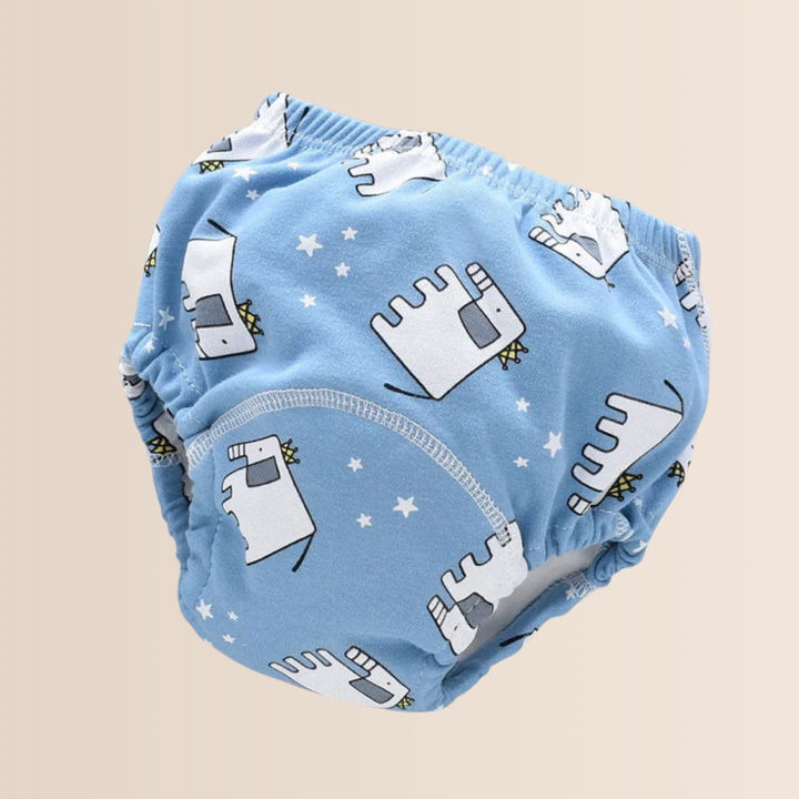 Potty training essentials: 6-layer reusable pants for toddlers. Absorbent, leak-proof, comfort fit.