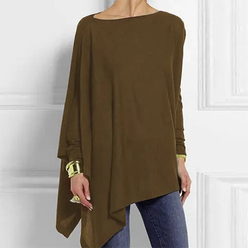 Comfortable women's long sleeve top, featuring an elegant design and chic style for all-season fashion.