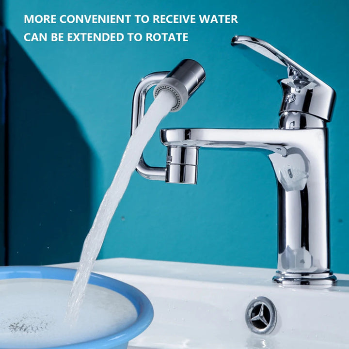 Universal stainless steel faucet aerator with 1080° rotation, perfect sink attachment for home cleaning.