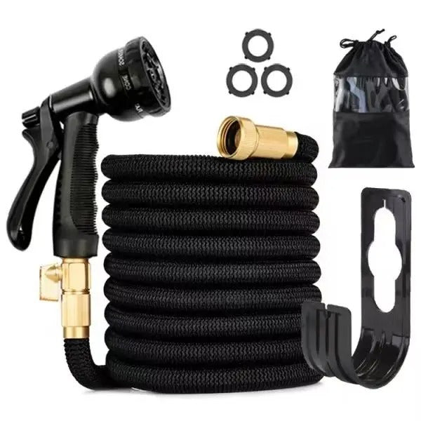 Heavy-Duty Expandable Garden Water Hose with 8 Spray Modes