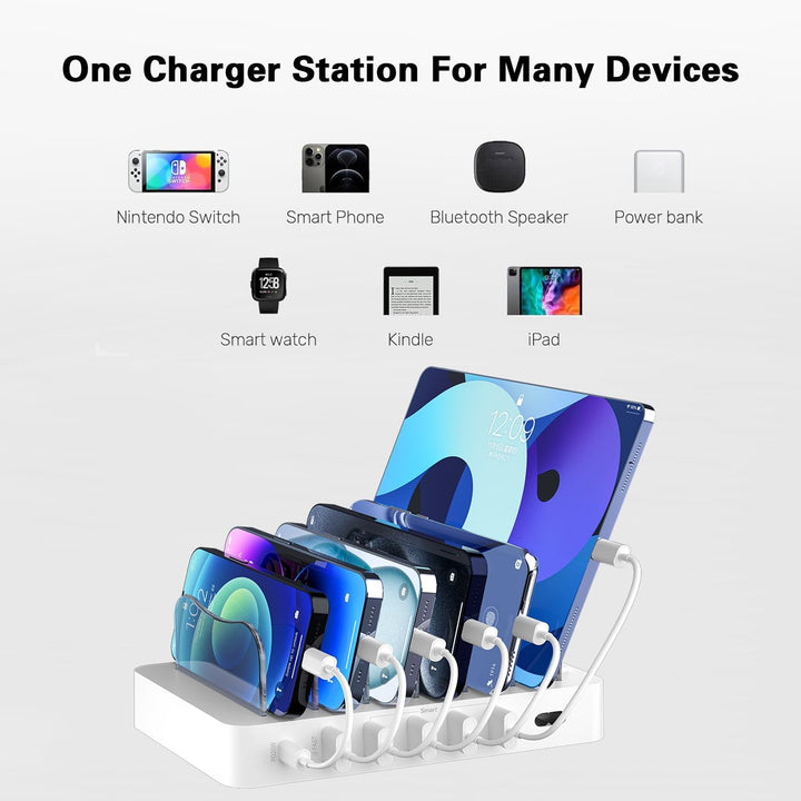 Universal Multi-Device Fast Charging Station for Home and Office