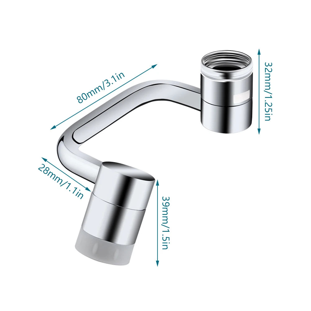 Ergonomic 1080-degree faucet sprayer for bathroom sinks, improves water flow for efficient daily tasks.