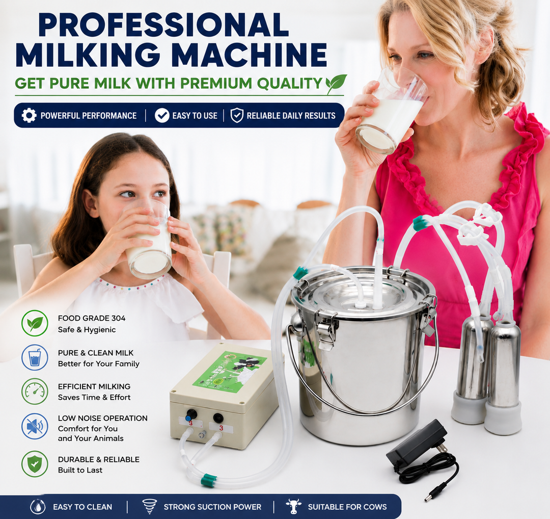 14L Portable Milking Machine with Auto Stop and Pulsation