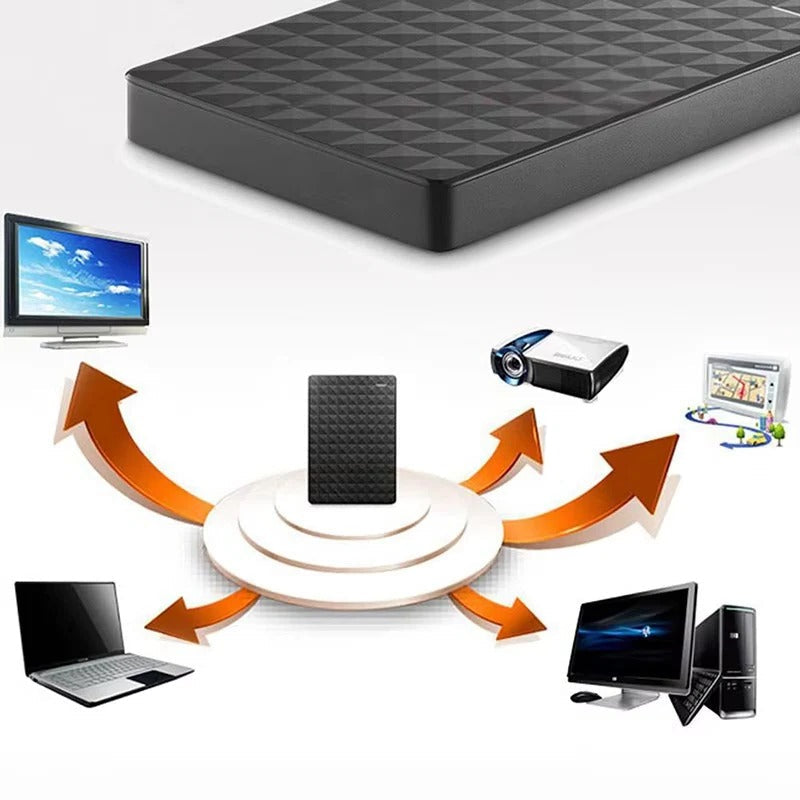 Efficient 8TB high capacity portable hard drive. Fast USB 3.0 for reliable data backup and external storage needs.