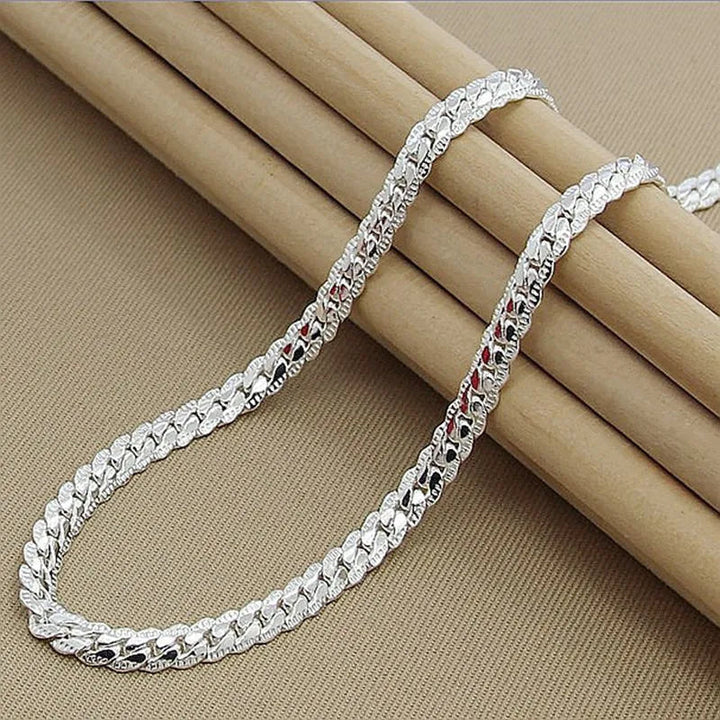 Beautiful 925 sterling silver lucky necklace for women, a versatile and elegant piece of fine jewelry.