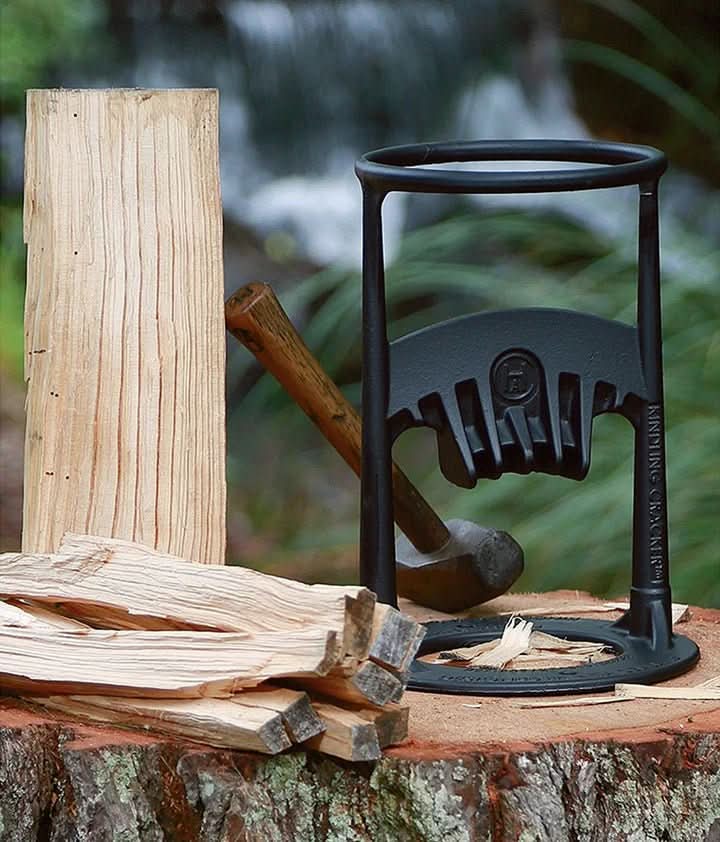 Effortless & safe wood splitter for preparing firewood for fireplace or outdoor campfires. Durable log splitting tool.