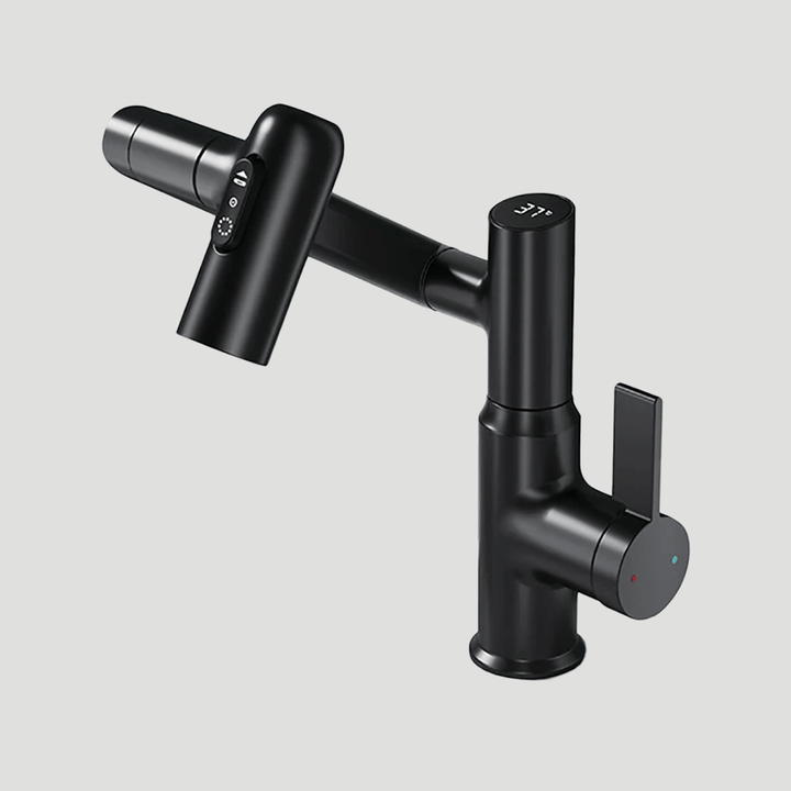 Versatile black or silver 360° swivel kitchen faucet, a modern upgrade for any home kitchen.