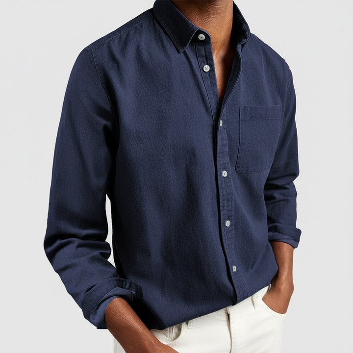 Men's classic button-down long sleeve shirt. Versatile men's apparel, perfect for casual or dress shirt styles.