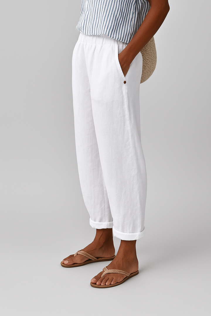 Soft women's casual ankle pants with a relaxed fit, great for comfort wear and everyday fashion needs.