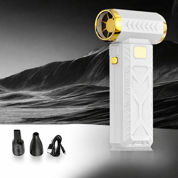 High-speed 400K RPM electric duster & blower, essential for deep cleaning and intricate dust removal tasks.