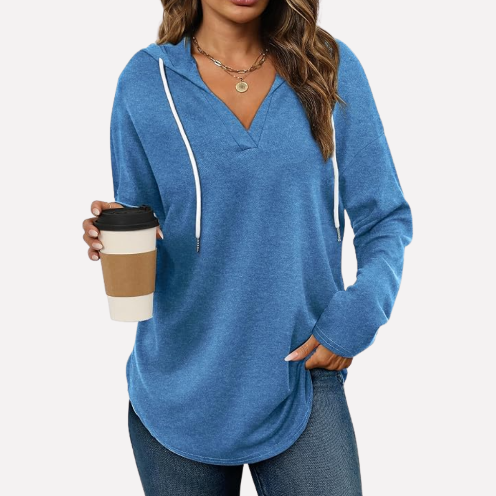 Women's oversized comfort pullover hoodie, ideal for loungewear and relaxed winter style.