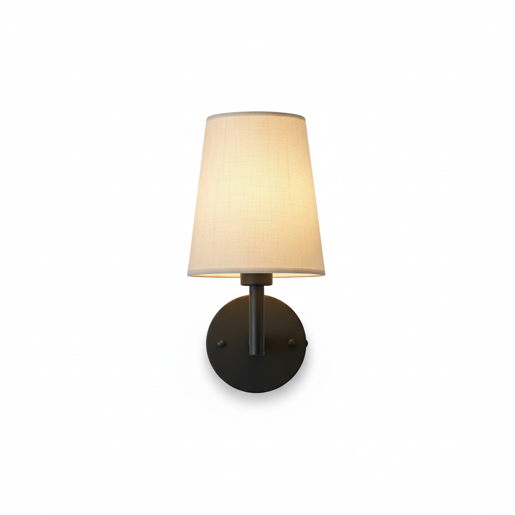 Wireless Dimmable Fabric Wall Light Set with Free Bulbs
