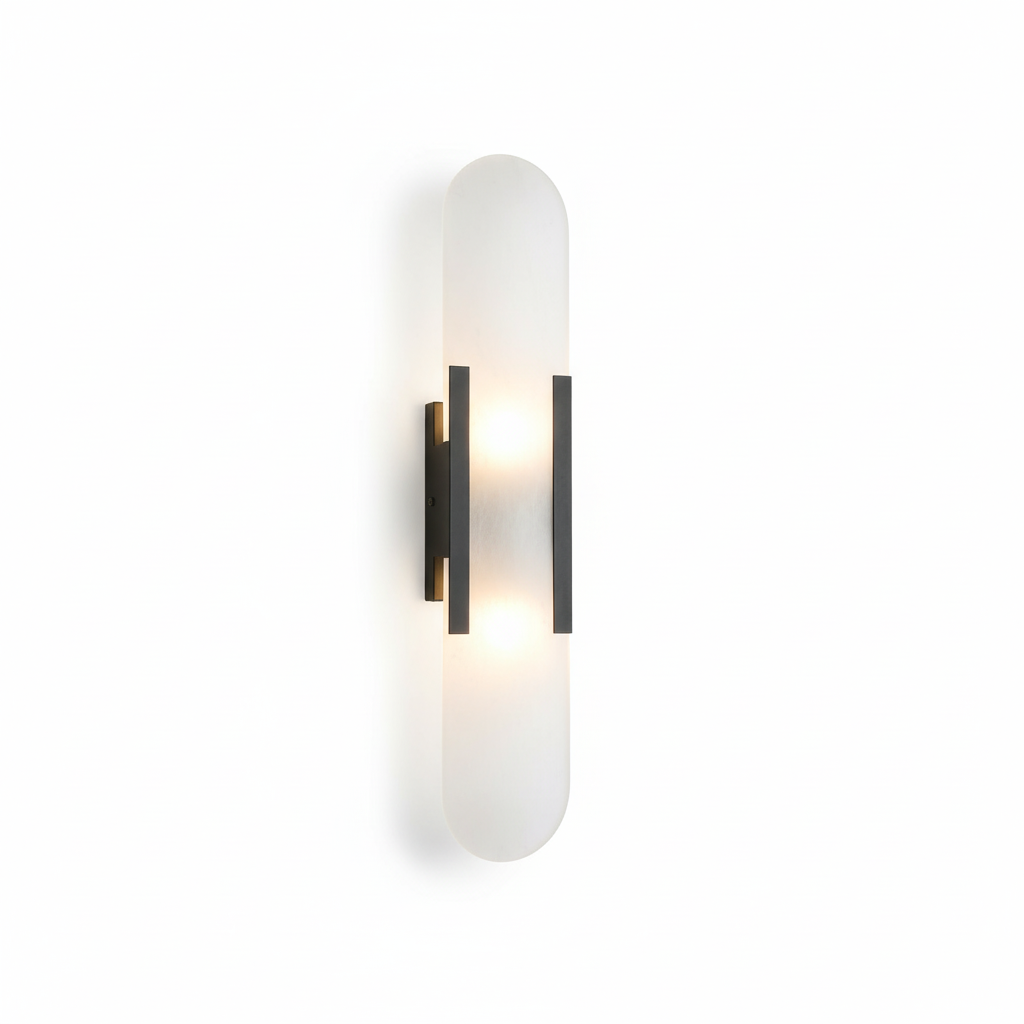 Modern Black and Gold LED Wall Lamp for Dining Room