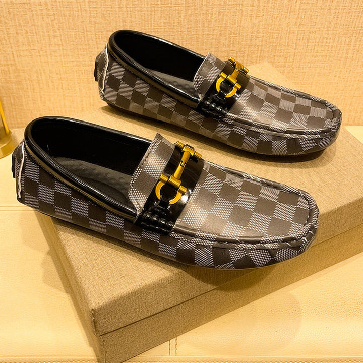White men's slip-on loafers. Stylish & comfortable casual footwear, perfect for everyday wear.