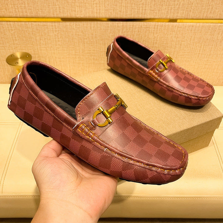 Black slip-on loafers for men. Sleek, comfortable, and stylish casual footwear for everyday wear.