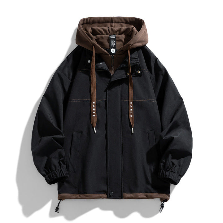 Stylish black men's Denver casual jacket, great for fall fashion, layering, and street style.
