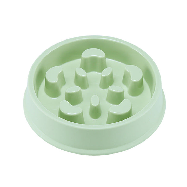 Anti-choke slow feeder dog bowl for puppies & dogs, improving digestion, preventing fast eating. Pet health.