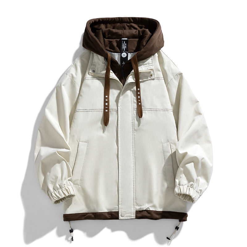 Men's Denver casual jacket in cream, perfect for everyday layering and street style during fall/winter.