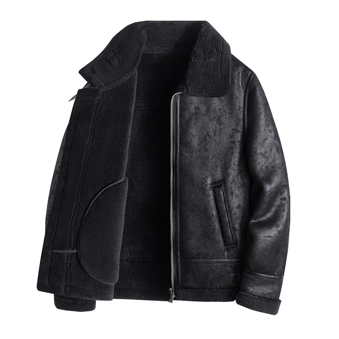 Black Men's Nordic Winter Comfort Jacket. Stylish, warm, and durable outerwear for cold weather. Essential casual coat.