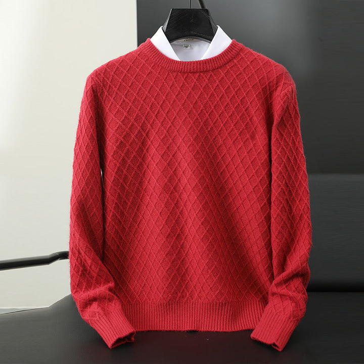 Comfortable men's everyday pullover sweater. Soft knitwear, ideal for fall & winter casual wear.