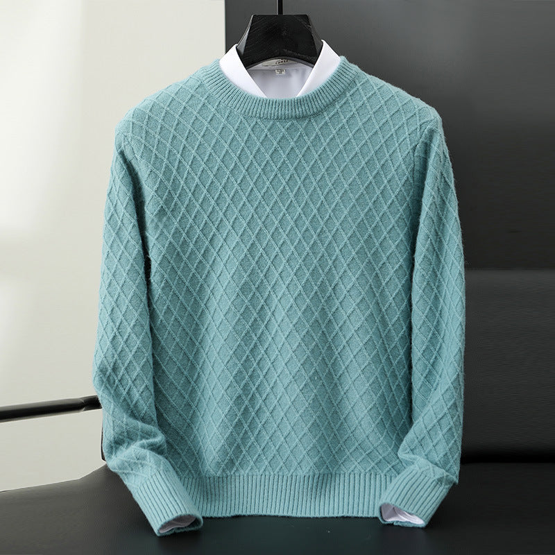 Versatile gray men's everyday pullover sweater. Comfortable knitwear for fall & winter outfits.