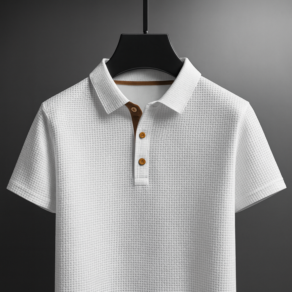 Versatile men's polo shirt with stretch fit for all-day comfort. Perfect for casual outfits or office style.