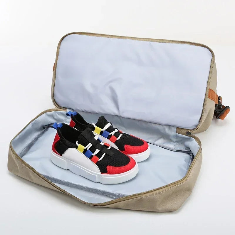 Organized women's fitness travel duffel bag. Spacious wet/dry gym bag with shoulder strap for sports & weekend trips.