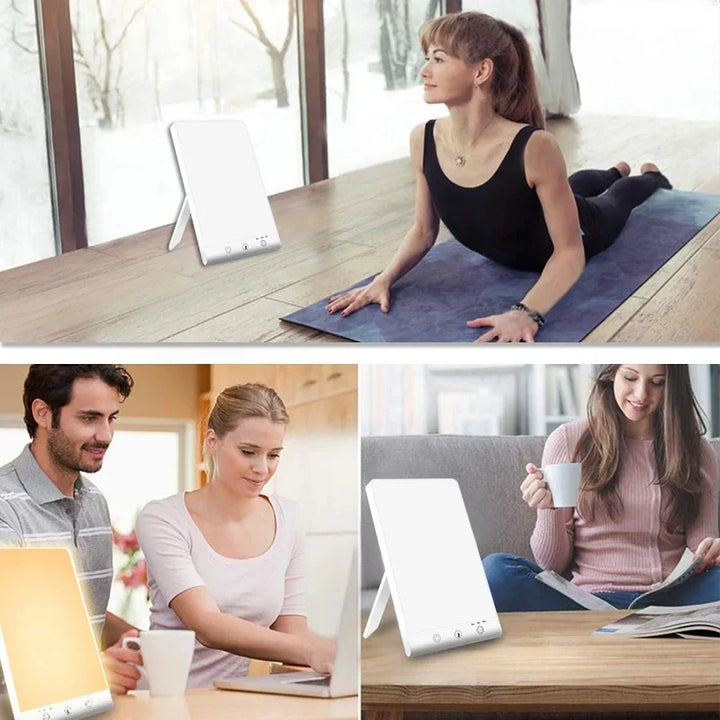 Full Spectrum BrightBeam 10000 Lux SAD lamp. Boost energy & improve mood with this UV-free daylight therapy light.