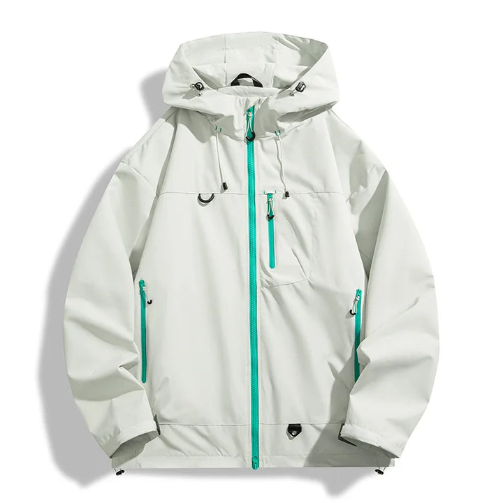 Stylish men's weatherproof ridge rain jacket, ideal for activewear & everyday outdoor exploration.