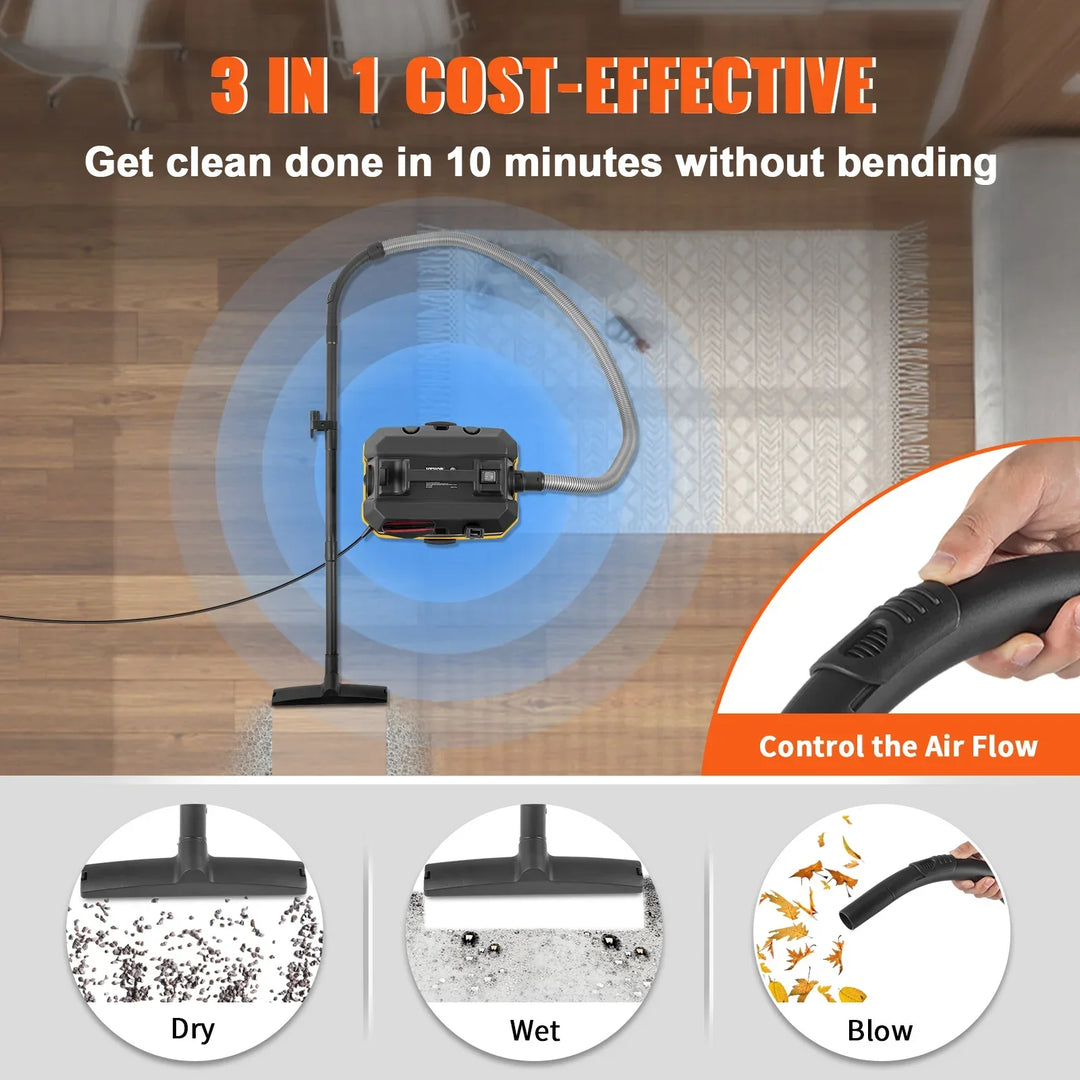 Heavy-duty Tavvitaimp18 wet dry shop vacuum for effective household & garage cleaning, strong suction for tough messes.